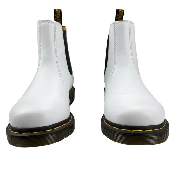 NWOT DR. MARTEN 2976 Yellow Stitch Smooth Leather Chelsea Boots Women US 11