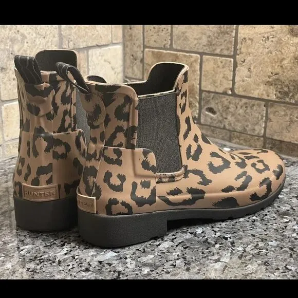 NWOT Hunter Cheetah mini rain women’s boots 🐆