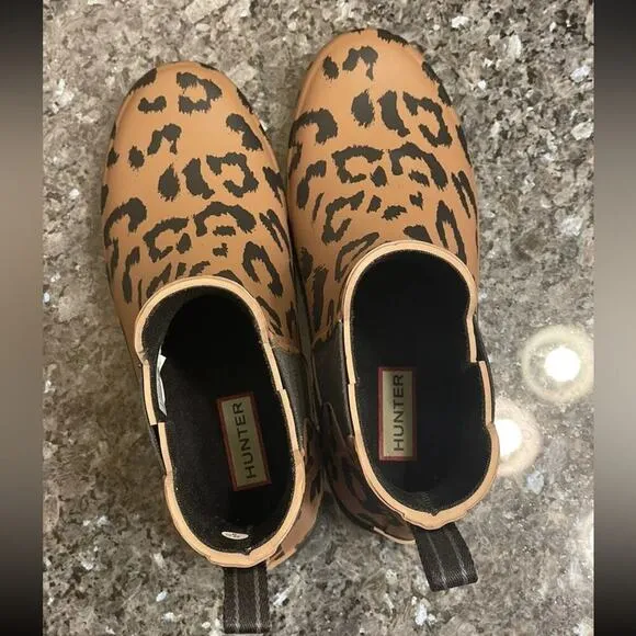 NWOT Hunter Cheetah mini rain women’s boots 🐆