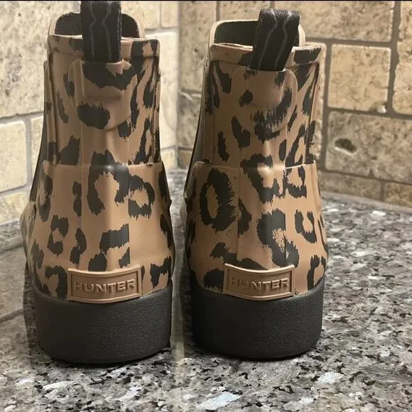 NWOT Hunter Cheetah mini rain women’s boots 🐆