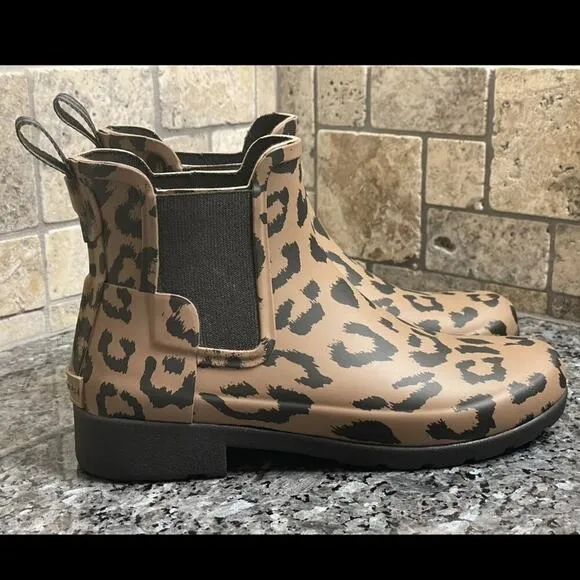 NWOT Hunter Cheetah mini rain women’s boots 🐆