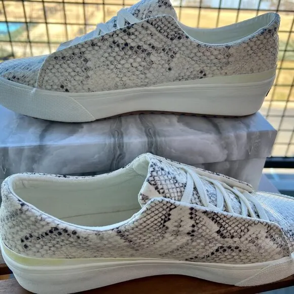 NWOT Keds Snake Print Canvas Sneakers Lace-Up / slip  On Comfort Shoes US Sz 10