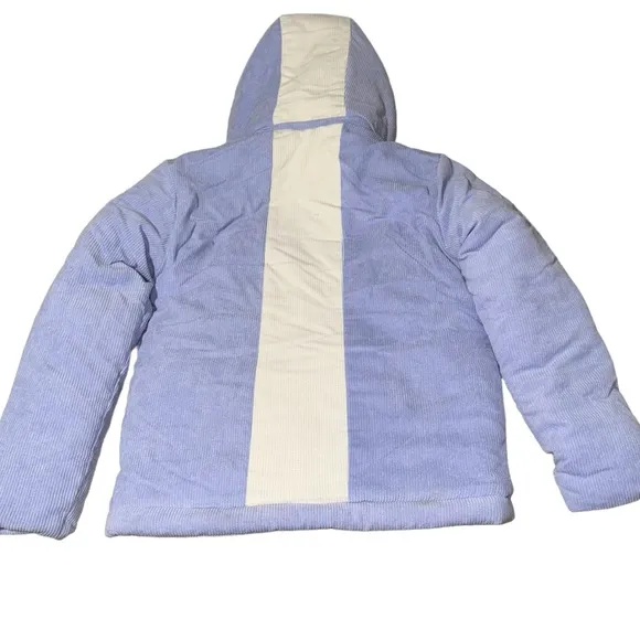 NWOT Lilac Purple Corduroy Puffer Parka Jacket with Removable Hood - Kali Brand