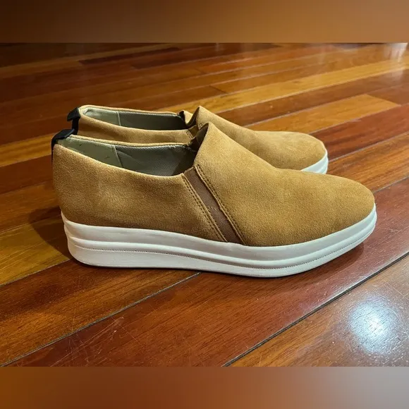 NWOT Naturalizer Yola Tan Slip On Platform Shoes/Sneakers-Suede Size 10W