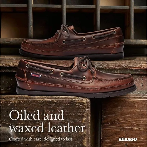 NWOT Sebago Men's “Schooner” Brown Boat Shoes Size 9 &amp; 10.5