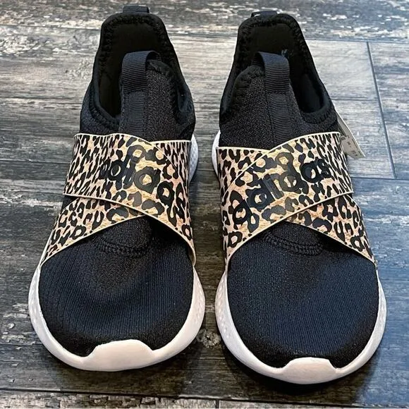 NWT Adidas Puremotion Adapt Running Casual Slip On Shoes Black Leopard FY7233