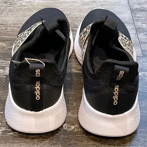 NWT Adidas Puremotion Adapt Running Casual Slip On Shoes Black Leopard FY7233