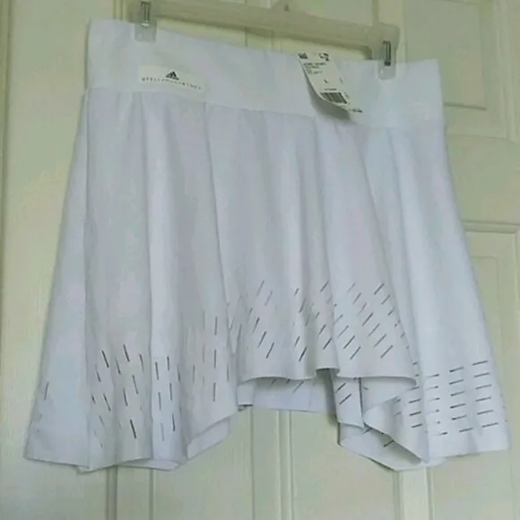 NWT Adidas Stella McCartney white Laser Tennis Skort Skirt Shorts M Medium