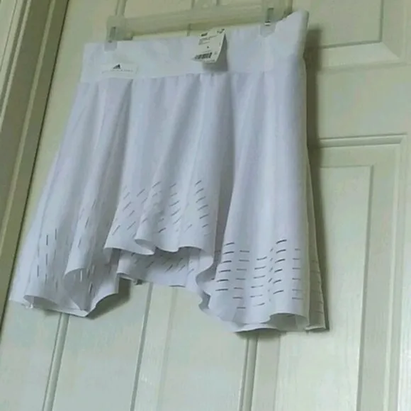 NWT Adidas Stella McCartney white Laser Tennis Skort Skirt Shorts M Medium