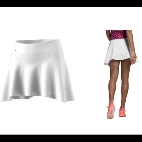 NWT Adidas Stella McCartney white Laser Tennis Skort Skirt Shorts M Medium