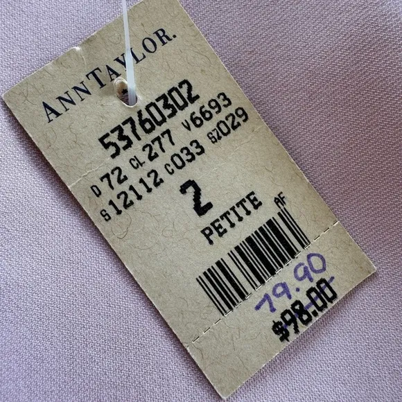 NWT Ann Taylor 100% Silk Pink Pencil Skirt USA Vtg 90s Size 2P