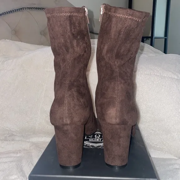 NWT Anthropologie SILENT D NIDER Boot Chocolate Vegan Suede Boots