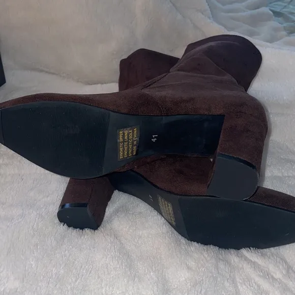 NWT Anthropologie SILENT D NIDER Boot Chocolate Vegan Suede Boots