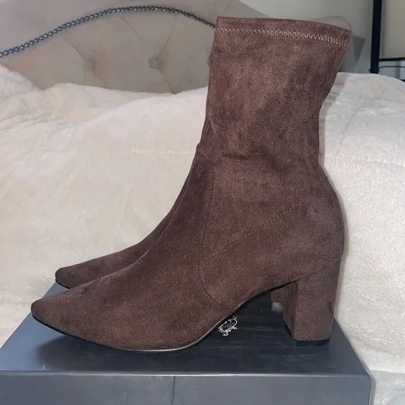 NWT Anthropologie SILENT D NIDER Boot Chocolate Vegan Suede Boots