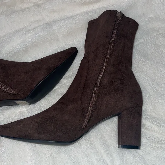 NWT Anthropologie SILENT D NIDER Boot Chocolate Vegan Suede Boots