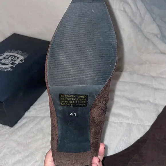 NWT Anthropologie SILENT D NIDER Boot Chocolate Vegan Suede Boots
