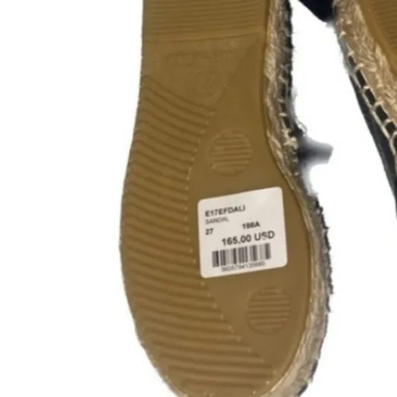 NWT Bonpoint shoes girls size 27 Espadrille floral embroidered