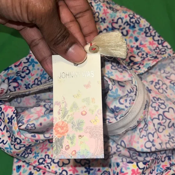 NWT Johnny Was Floral Scalloped Hem Women's Shorts size XL