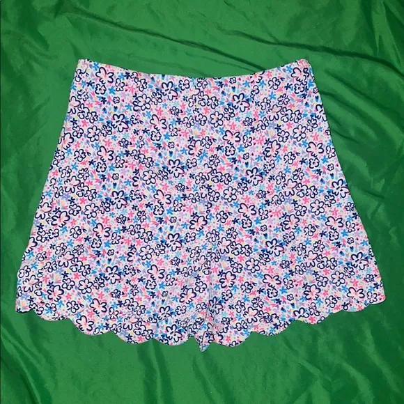 NWT Johnny Was Floral Scalloped Hem Women's Shorts size XL