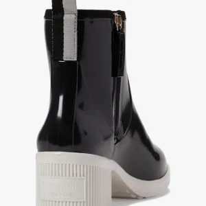 NWT Kate Spade Puddle Rubber Black Ankle Boots size 11
