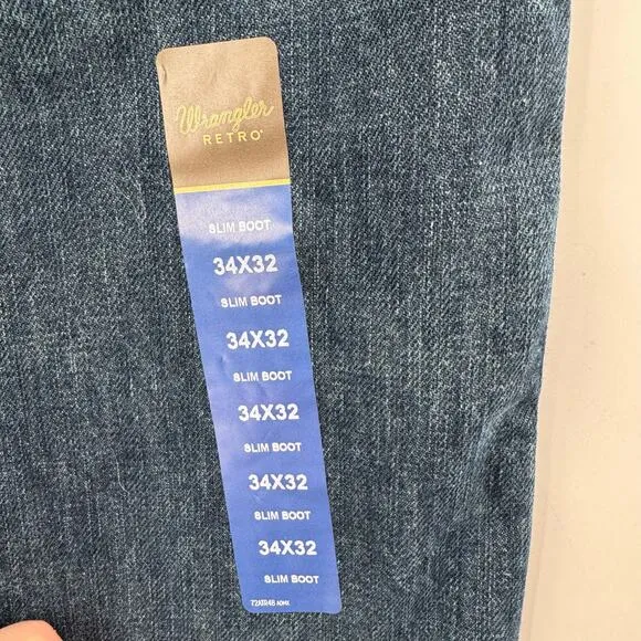 NWT MEN'S WRANGLER RETRO SLIM FIT BOOTCUT JEAN