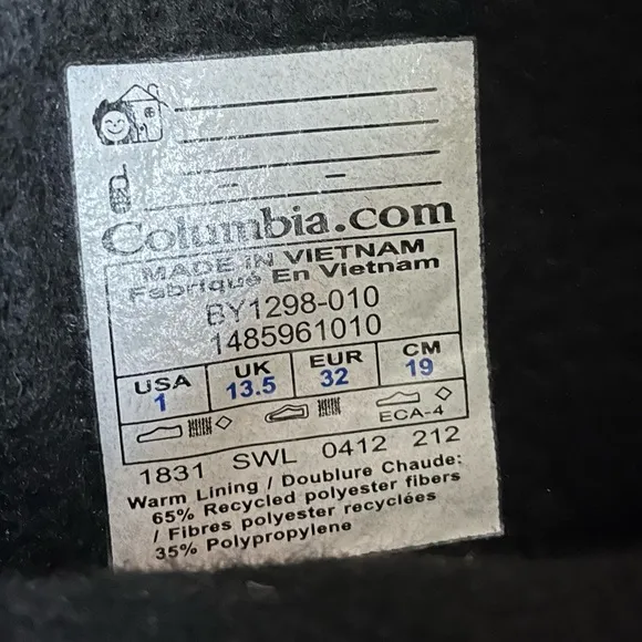 NWT’s Columbia Youth 1 Girls Winter Snow Boots