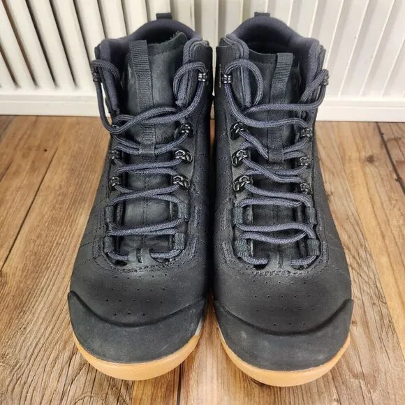 Oboz Bozeman Mid Hiking Boots Womens 8.5 Black Leather Outdoor B-Dry Trail Ankle