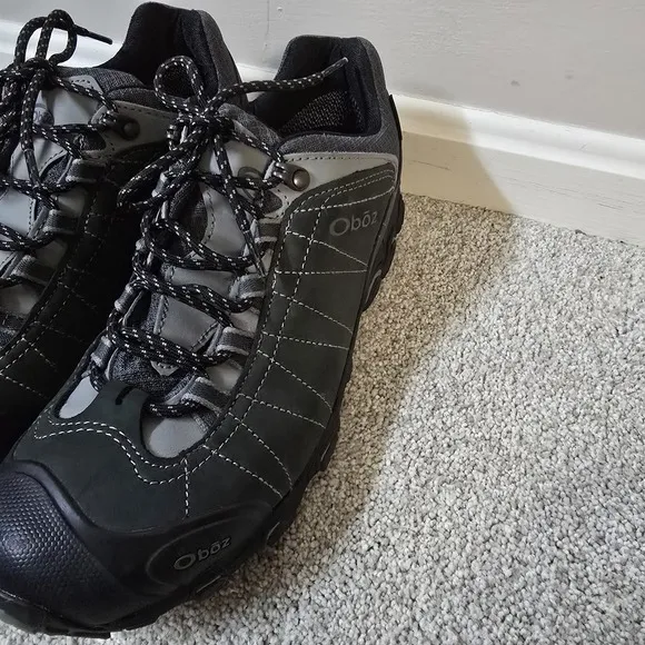 Oboz Bridger Low B-DRY Men's Hiking Shoes Dark Shadow M11 Wide Gorpcore Camping