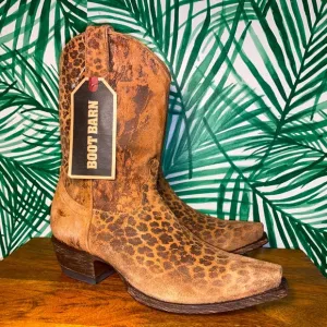Old Gringo Leopardito Brown Suede Snip Toe Western Boots Women’s 8.5 B NWT