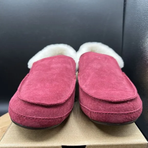 OLUKAI Ku'una Women's Size 11 Slipper Slip-On Shoes Drop Heel Red Burgundy