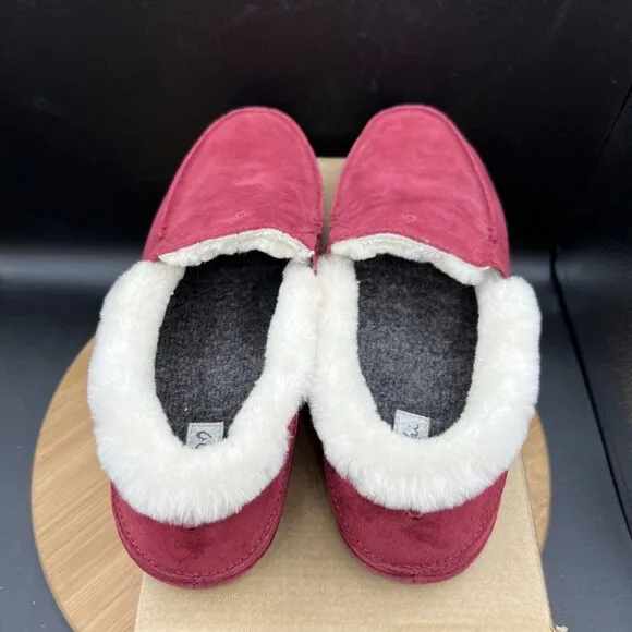 OLUKAI Ku'una Women's Size 11 Slipper Slip-On Shoes Drop Heel Red Burgundy