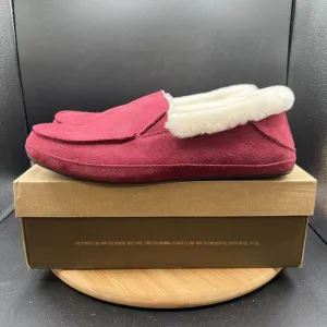 OLUKAI Ku'una Women's Size 11 Slipper Slip-On Shoes Drop Heel Red Burgundy