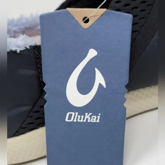 OLUKAI Mahiki Moonlit Ocean Slip On Shoes Black 20477-4040 Women’s Size 11 New