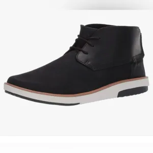 OluKai Men’s Kalia Puka Black Leather Boots in Size 11
