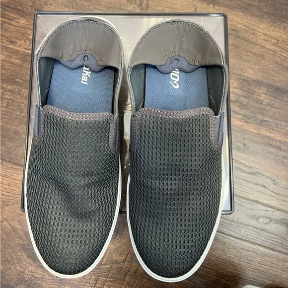OLUKAI Mens Lae ‘ahi Slip-On Shoes Size Men’s 9 Color Pavement (Gray)