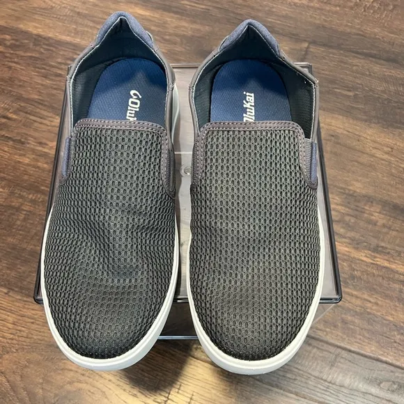 OLUKAI Mens Lae ‘ahi Slip-On Shoes Size Men’s 9 Color Pavement (Gray)