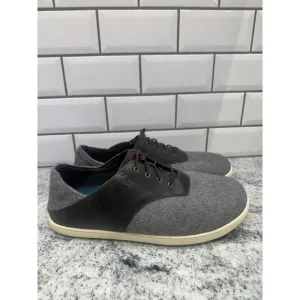 Olukai Nohea Moku Hulu Mens 10.5 Shoes Size Gray Wool Slip On Casual Sneakers