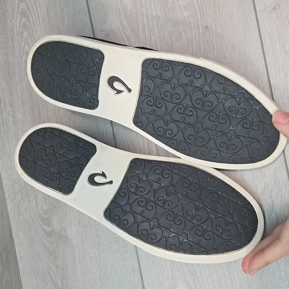 Olukai Women Pehuea Casual Black Slip-On Shoes Sz 8.5