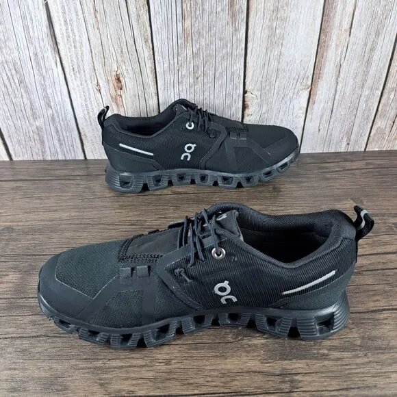 On Cloud 5 Waterproof Black Bungee Slip On Running Sneaker Women's Sz 5.5 (VGC)