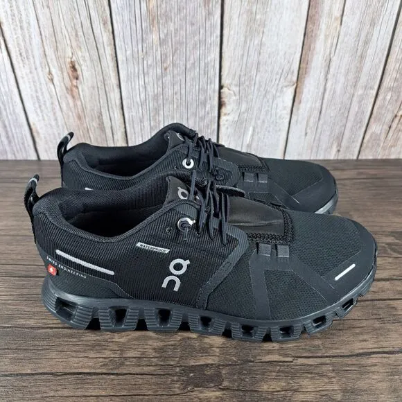 On Cloud 5 Waterproof Black Bungee Slip On Running Sneaker Women's Sz 5.5 (VGC)