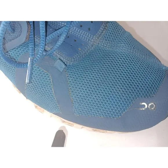 On Cloud Mens 12 Running Shoes Blue Cloud Slip On Elastic Laces Gym Train Run