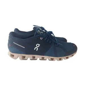 On Cloud Mens 12 Running Shoes Blue Cloud Slip On Elastic Laces Gym Train Run