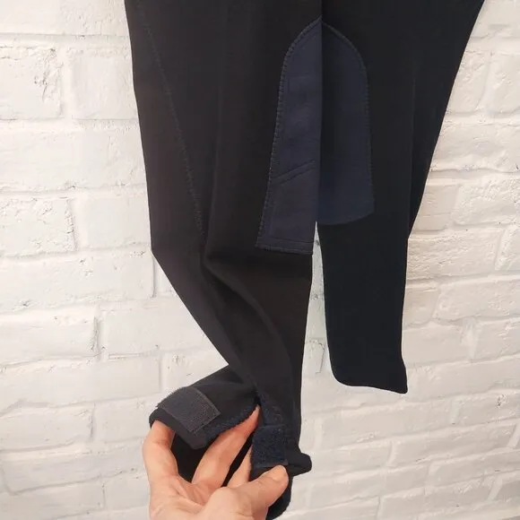 On Course Breeches Men 40 Long Blue Jodhpurs Knee Patch Horseback Cotton Natural