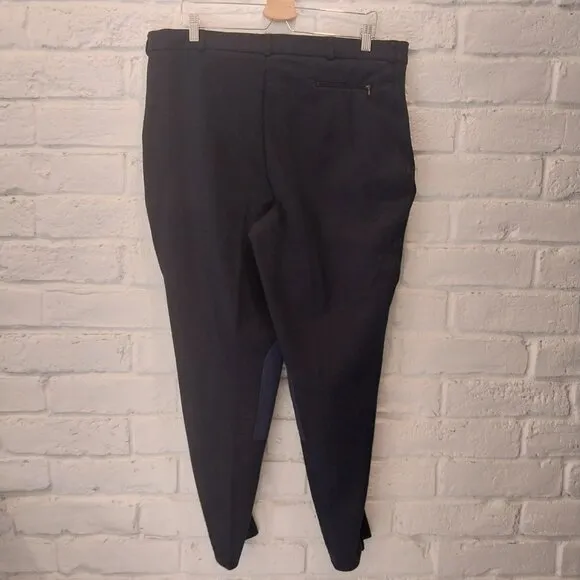 On Course Breeches Men 40 Long Blue Jodhpurs Knee Patch Horseback Cotton Natural