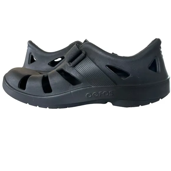 OOFOS OOCANDOO BLACK OUTDOOR SHOES SIZE 10