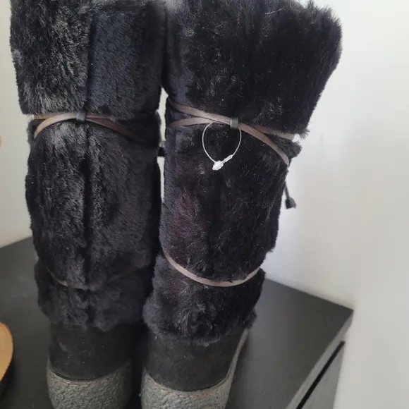 Oscar Sport Vegan Leather Fur Ski Snow Boots