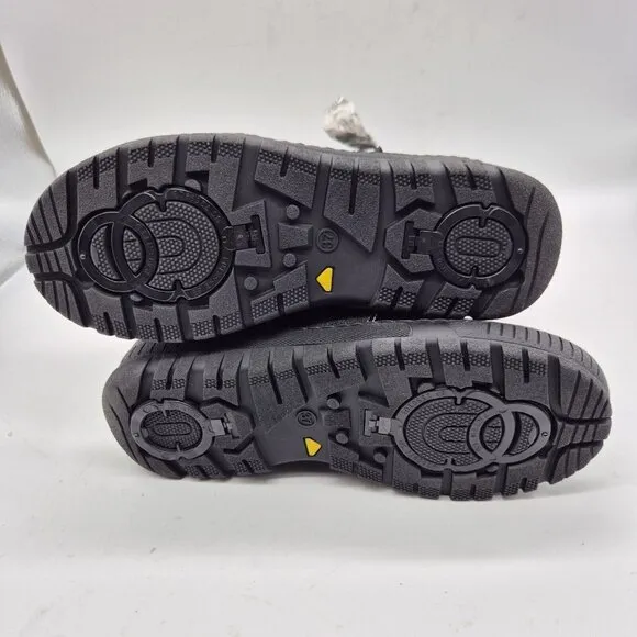 OTBT Women's Snow Boots Size 6 M Black Fanfare Reversible Spikes Leather Textil