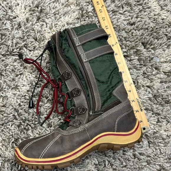 Pajar Adriana Winter Fleece Lined Green Snow Boots 7 7.5 EU 38