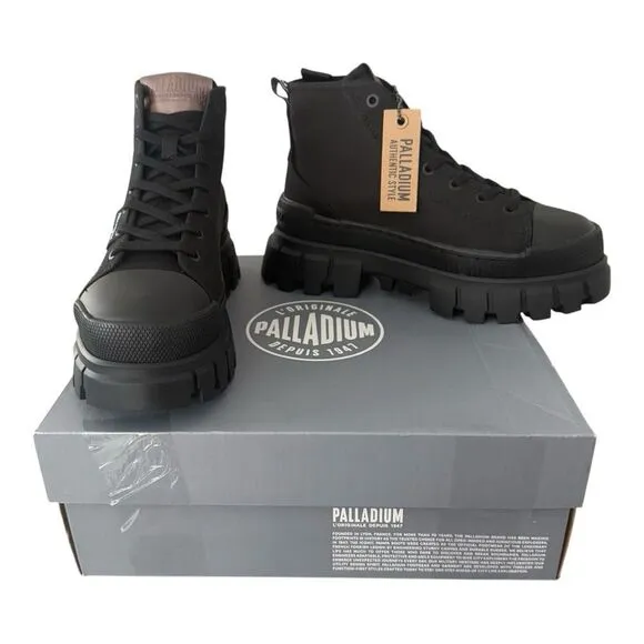 Palladium L’Originale Revolt Hi TX Combat Black Boots Women’s Size 6 Medium