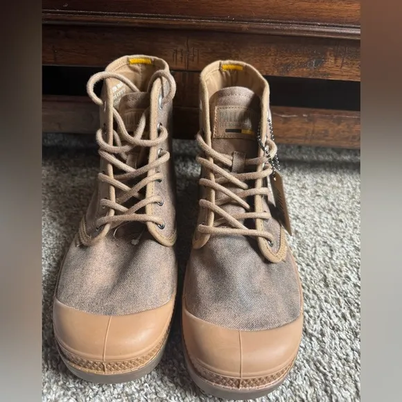 Palladium Pampa Hi Wax Boots Shoes Brown Casual Sneakers NWOB